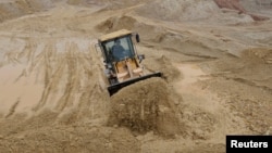 中國江西一個稀土礦（資料照，2012年3月14日）