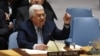 Le leader palestinien Mahmoud Abbas intervient à l'ONU, à New York, le 20 février 2018.