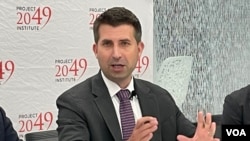 美國智庫2049項目研究所資深主任易思安。（2023年6月29日，美國之音鍾辰芳拍攝）