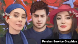 از راست: صبا کمالی، دانیال مقدم و سحر زکریا