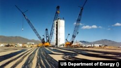 แฟ้มภาพ - สถานที่ทดลองอาวุธนิวเคลียร์ใต้ดินของสำนักงานความมั่นคงทางนิวเคลียร์แห่งชาติ หรือ NNSA (National Nuclear Security Administration) ที่รัฐเนวาดา