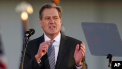 FILE - Rep. Mike Turner, R-Ohio, speaks at Dayton International Airport in Vandalia, Ohio, Nov. 7, 2022.