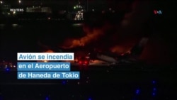 Avión de Japan Airlines se incendia en el Aeropuerto de Haneda de Tokio