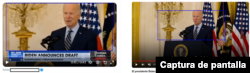 Comparación clip viral (izquierda) con el video publicado por la Casa Blanca (derecha).