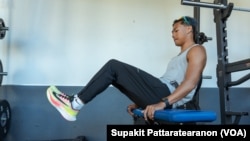 สรอรรถ ดาบบัง หนึ่งในนักกรีฑาชายทีมชาติไทยเก็บตัวที่รัฐแคลิฟอร์เนีย