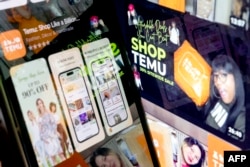 美国首都华盛顿Temu消费者视频显示的Temu app。（2023年2月23日）