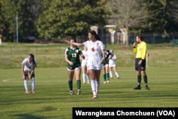 Wesleyan Christian Academy's Madison Casteen scored 2 goals against Ravenscroft High School's soccer team on March 14, 2024.