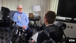 Колишній президент Польщі Лех Валенса на інтервʼю з журналістом української служби Голосу Америки