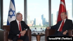 Թուրքիայի նախագահ Ռեջեփ Թայիփ Էրդողանն ու Իսրայելի վարչապետ Բենիամին Նեթանյահուն
