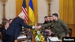 ԱՄՆ նախագահ Ջո Բայդենը և Ուկրաինայի նախագահ Վոլոդիմիր Զելենսկի