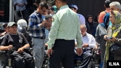 تجمع افراد دارای معلولیت در تهران - روز ۲۱ خرداد.