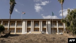 FILE - A picture taken on June 20, 2017 shows a general view of the Namibian parliament in Windhoek, Namibia. Critics of a green energy plan between Namibia and the European Union describe the proposal as a form of colonialism.