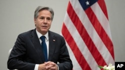 FILE - U.S. Secretary of State Antony Blinken speaks in Washington, July 18,2023. He will visit Tonga, New Zealand and Australia next week.