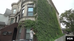 โจนัส คิง ดีไซเนอร์ด้านอัพไซเคิล ขณะออกมาเก็บใบไอวี่เพื่อนำไปย้อมผ้า