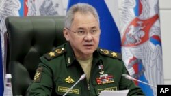 Waziri wa ulinzi wa Russia Sergei Shoigu