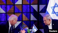 Predsjednik SAD Joe Biden (L) i izraelski premijer Benjamin Netanyahu.