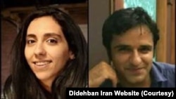  ضیاء نبوی و هستی امیری، فعالان دانشجویی و زندانیان سیاسی پیشین. آرشیو