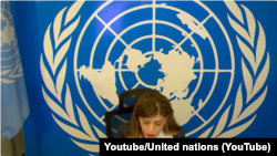 Šefica Misije Ujedinjenih nacija na Kosovu Karolina Zijade tokom uvodne reči na sednici Saveta bezbednosti UN o Kosovu (Foto: Youtube/United nations)