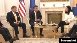 Specijalni predstavnici SAD i EU sa predsednicom Kosova, 6. jun 2023.