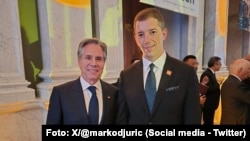 Američki državni sekretar Entoni Blinken i ministar spoljnih poslova Srbije Marko Đurić (Foto: X/@markodjuric)