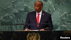 Mkuu wa jeshi la Sudan Jenerali Abdel Fattah al-Burhan alipo hutubia kikao cha 77 cha Baraza Kuu la Umoja wa Mataifa huko New York City, Septemba 22 2022. Picha na REUTERS/Mike Segar