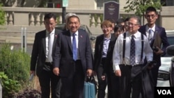 台灣國民黨總統參選人侯友宜赴美國國會山拜會美國會議員。（2023年9月18日）