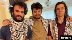 Hisham Awartani, Kinnan Abdel Hamid i Tahseen Ahmed, tri studenta palestinskog na koje koje pucano u blizini Univerziteta Vermont u Burlingtonu 25. studenog 2023.