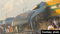 Yadda jirgin kasa ya yi karo da bas a Legas 