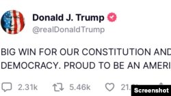 Objava Donalda Trampa na mreži Truth Social posle odluke Vrhovnog suda (screenshot)