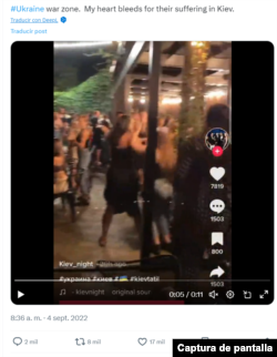 Captura de publicación en redes.