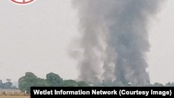 မန္တလေးတိုင်း၊ မတ္တရာမြို့ အနောက်ခြမ်းရှိရွာများ မီးလောင်နေတဲ့ ယခင်မှတ်တမ်းဓာတ်ပုံ။ (မတ် ၁၃-၁၆၊ ၂၀၂၃)
