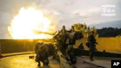 美國拜登政府宣佈第三度對台軍援。圖為台灣軍人在馬祖島進行年度漢光軍演。 (2024年7月24日)