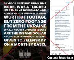 Captura de desinformación en Instagram.