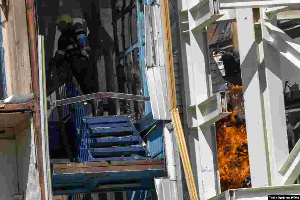 Universal hall in Skopje under fire / April 09, 2024, Skopje