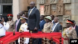 
Rais William Ruto, alipowasili katika majengo ya bunge jijini Nairobi, tarehe 29 Septemba 29, 2022. Picha na Simon MAINA/AFP.
