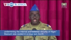 VOA60 Africa - Niger's junta ready to "prosecute" ousted President Bazoum