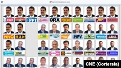 Boleta electoral para los comicios presidenciales del 28 de julio de 2024 en Venezuela. 