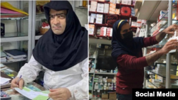 عکس‌هایی از دکتر داروساز یا تکنسین‌های داروخانه‌ها منتشر شده که مقنعه مشکی بر سر کرده‌اند. 