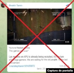 Captura de desinformación en Telegram.