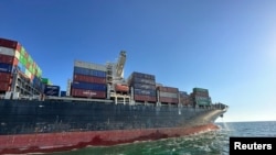 Суховантаж під прапором Гонконгу Joseph Schulte виходить із порту в Одесі, 16 серпня 2023. Віце-прем'єр-міністр України Олександр Кубраков у Facebook/REUTERS