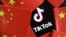 TikTok标识与中国国旗图示。（路透社照片）