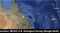 Peta lokasi Tambang Grosvenor milik perusahaan tambang, Anglo American di negara bagian Queensland, Australia.