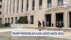 Trump busca aplazar hasta 2026 juicio en DC y negocia fianza en Georgia
