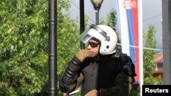 Pripadnik KFOR-a u Zvečanu, 30. maj 2023.