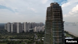 资料照：碧桂园在马来西亚开发的一处公寓住宅楼建筑工地。（2023年8月6日）