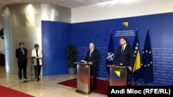 Zamjenik generalnog sekretara NATO-a Mircea Geoana i ministar vanjskih poslova BiH Elmedin Konaković u Sarajevu 1. februara