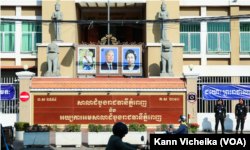 ទិដ្ឋភាពនៃសាលាដំបូងរាជធានីភ្នំពេញ នៅរាជធានីភ្នំពេញ ថ្ងៃទី ៣ ខែមីនា ឆ្នាំ ២០២៣។ (កាន់ វិច្ឆិកា/វីអូអេ)