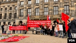 စစ်ကောင်စီက အသက်သွင်းလိုက်တဲ့ ပြည်သူ့စစ်မှုထမ်းဥပဒေကို နယ်သာလန်ရောက် မြန်မာပြည်သားတွေ အမ်စတာဒမ်မြို့တော်မှာ ကန့်ကွက် ဆန္ဒပြခဲ့ကြပါတယ်။