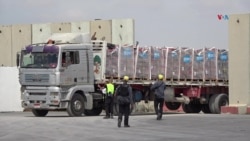 Ayuda humanitaria en cruce de Kerem Shalom