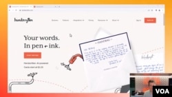 หน้าเว็บของ Handwrytten